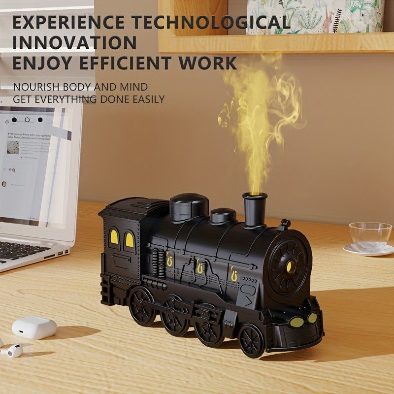 1PC Essential Oil Diffuser, Retro Train Design, Imitates 2 Train Sounds, Aroma Diffuser, USB-Powered