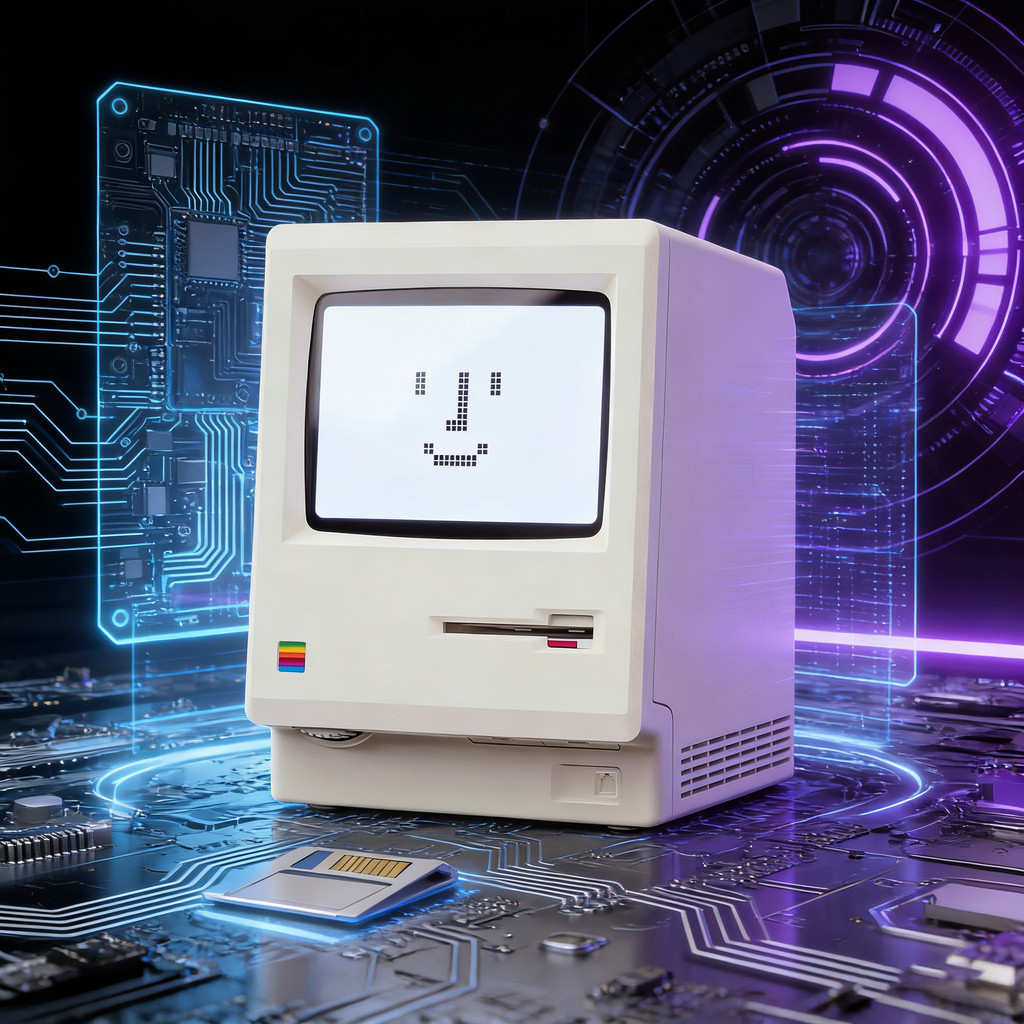 Maclock Retro Clock Creativity Alarm Clock Student Specific Wake Up Artifact Desktop Decor Computer