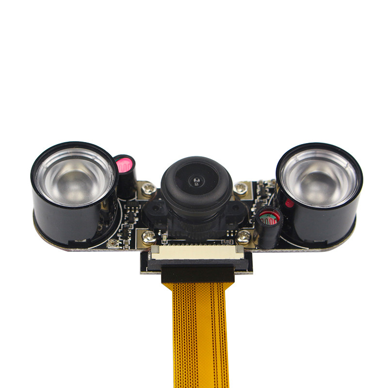 Raspberry Pi Zero 5MP Camera Wide Angle 130 Webcam Module Night Vision Camera + 2pcs IR Lights for