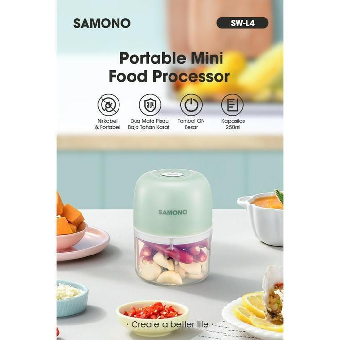 (Bisa Cod) Samono 250 Ml Chopper Portable Mini Food Processor [Sw-L4]