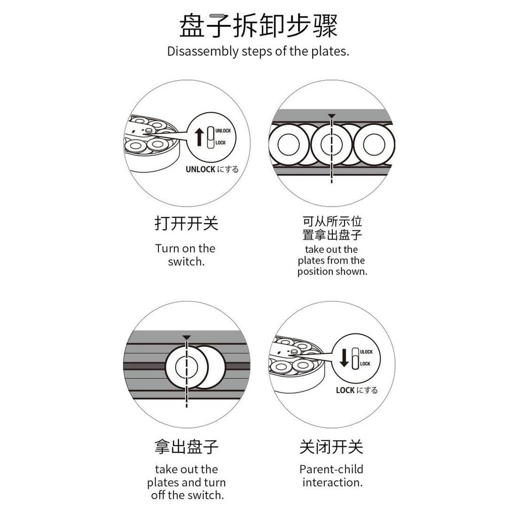 Automatic Rotary Machine Food Dessert Display Turntable