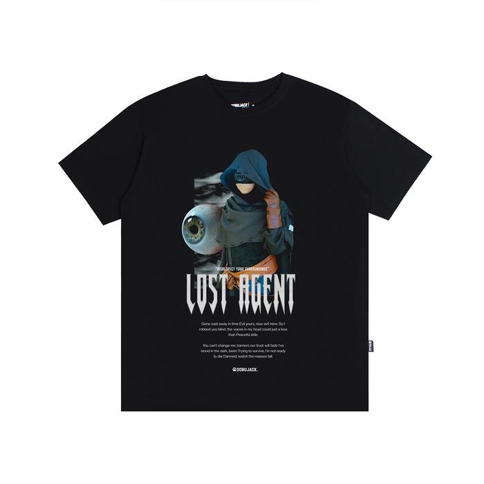 {cod}{bayar di tempat} dobujack tshirt agent black tees
