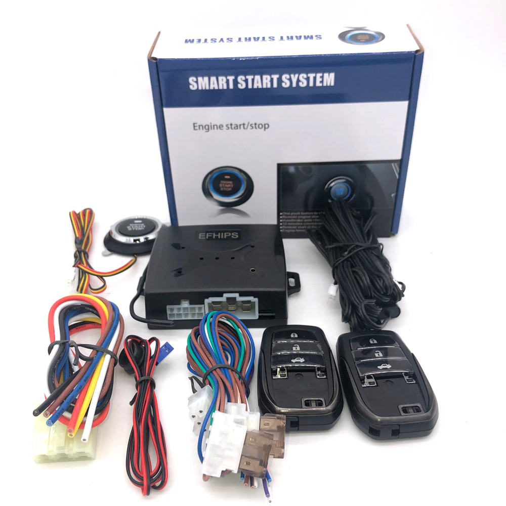 12V Car Intelligent Ignition Push Start System Auto Keyless Entry Central Locking Engine Start Stop Button Control Car