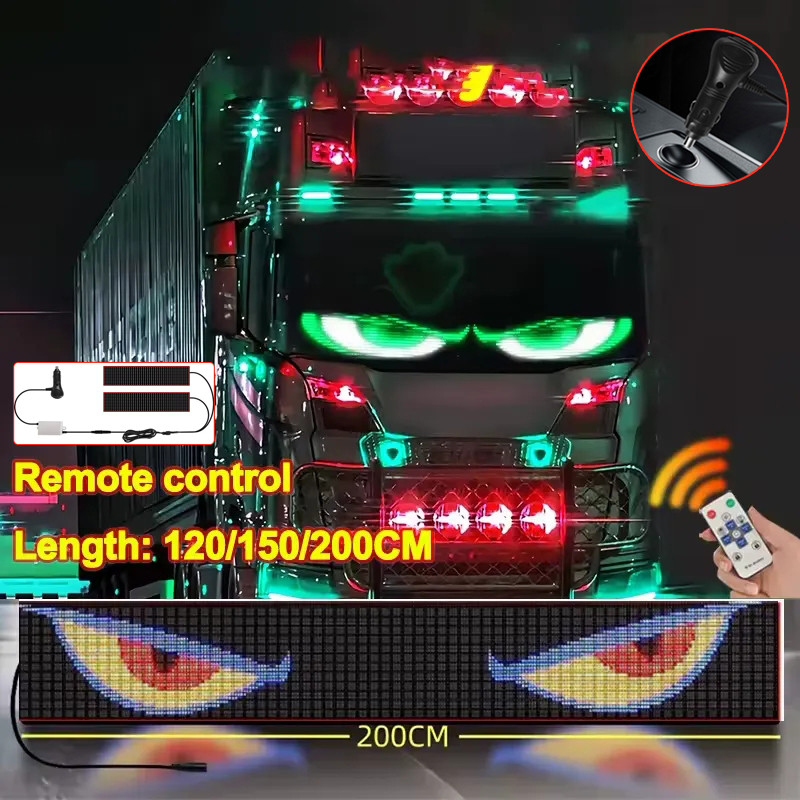 Devil's Eye Flexible Screen Truck LED Matrix Pixel Panel Light Remote Control Animation Display