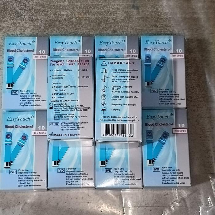 STRIP EASY TOUCH KOLESTEROL / CHOLESTROL 10 BOX
