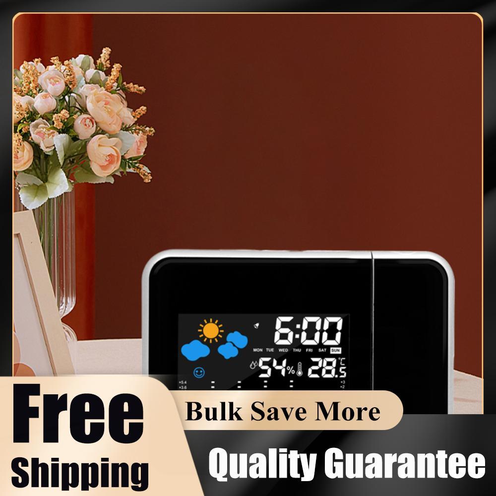 Smart Alarm Clock with Night Backlight Adjustable Projection Angle Projection Clock Desk Table