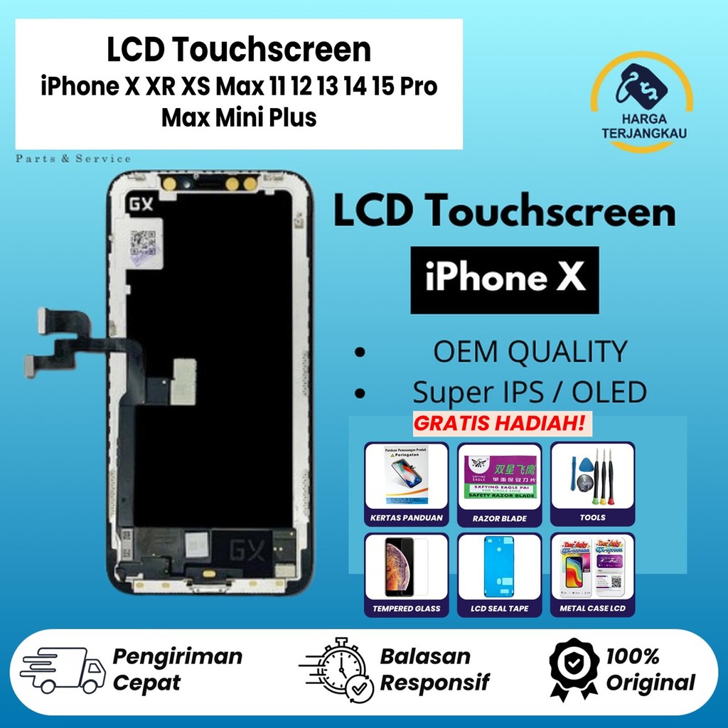LCD IPHONE X + TOUCHSCREEN ORIGINAL 100% - GX Original