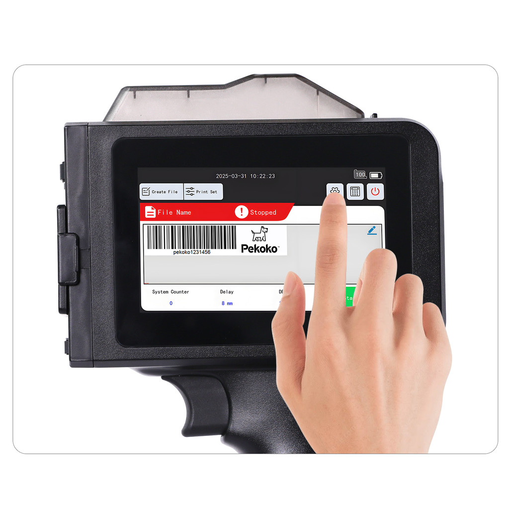 M9 Handheld Inkjet Printer Batch Code Printers Wireless Scanner & Computer Connected for