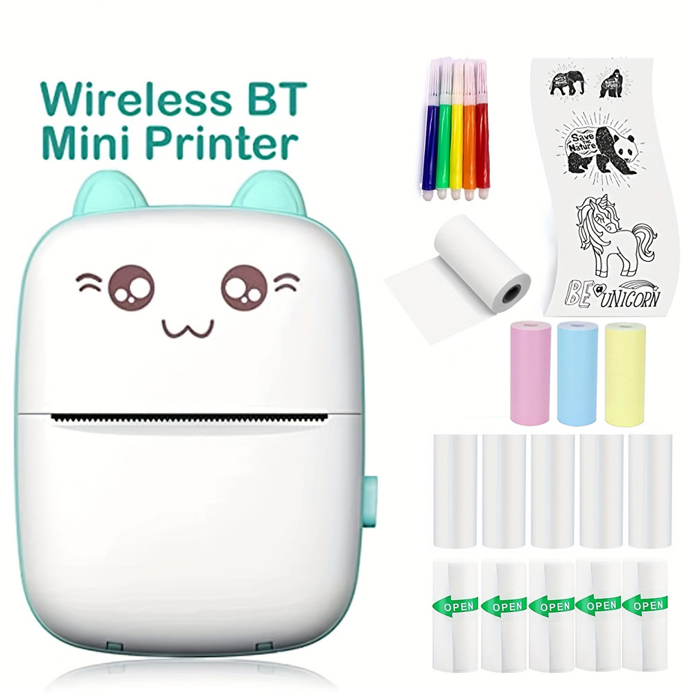 Mini Printer For IPhone And Android, Wireless Mini Photo Printer Label Printer, Portable Mini