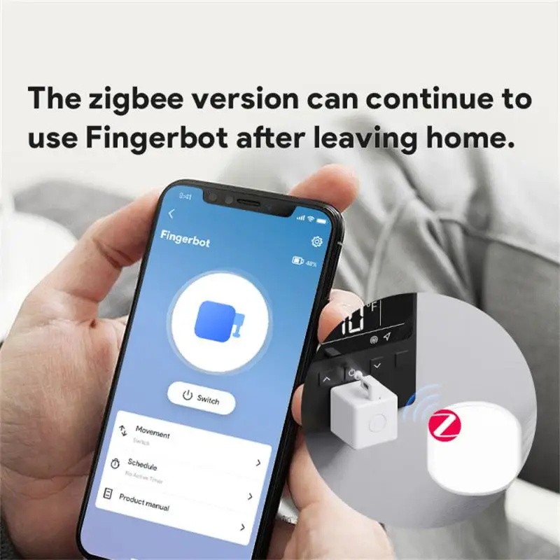 Tuya Zigbee Fingerbot Plus Smart Fingerbot Switch Button Pusher APP Timer Voice Control Works with