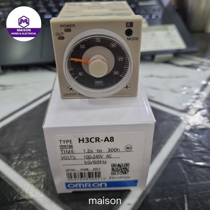 Timer Analog H3Cr-A8 220Vac + Socket Timer H3Cr 220V Best Quality