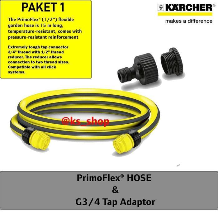 Karcher Primoflex Hose Set & Universal Hose Coupling & Adaptor 2M