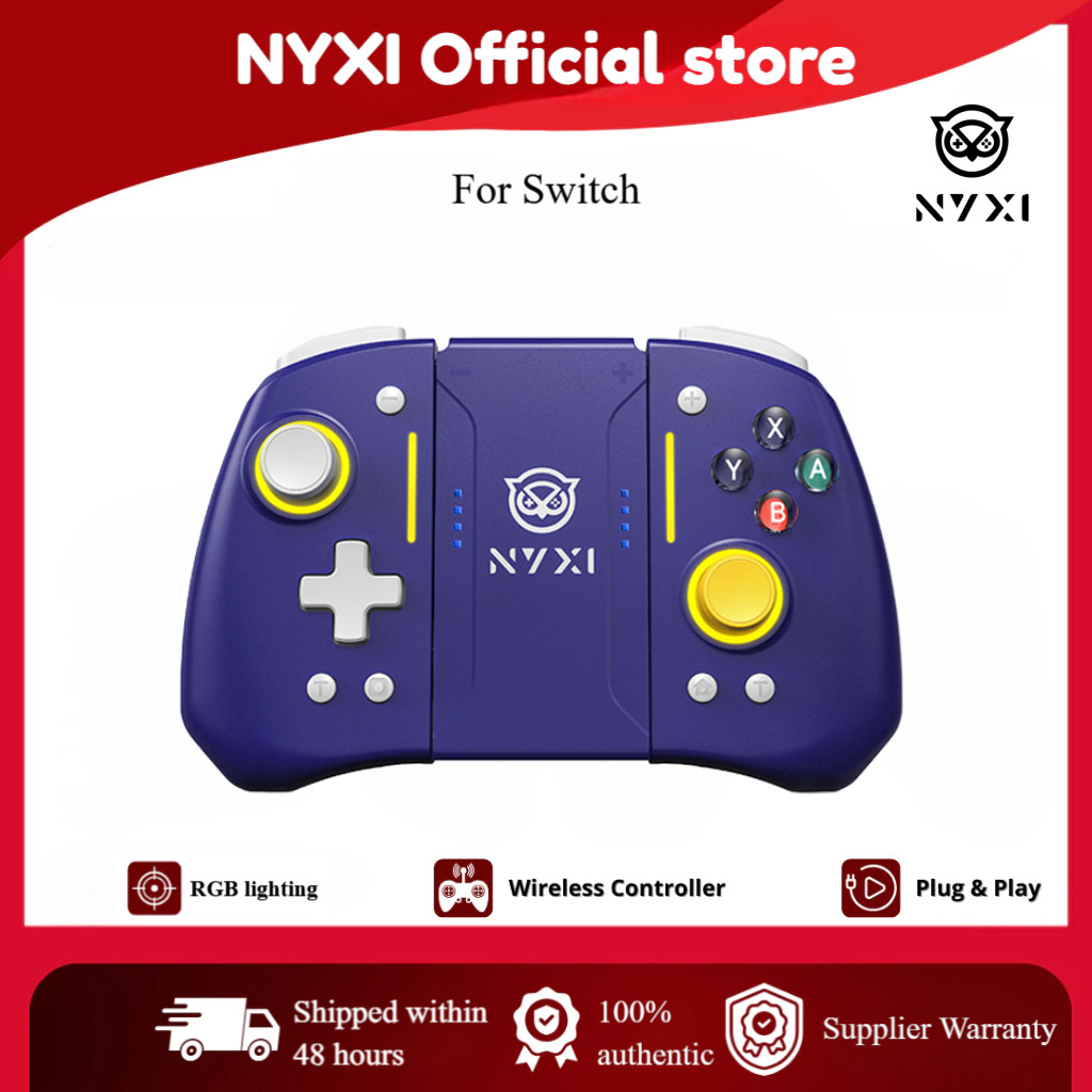 NYXI Hyperion pro Wireless Bluetooth Game Controller for Switch2/Switch Purple - Ergonomic Design
