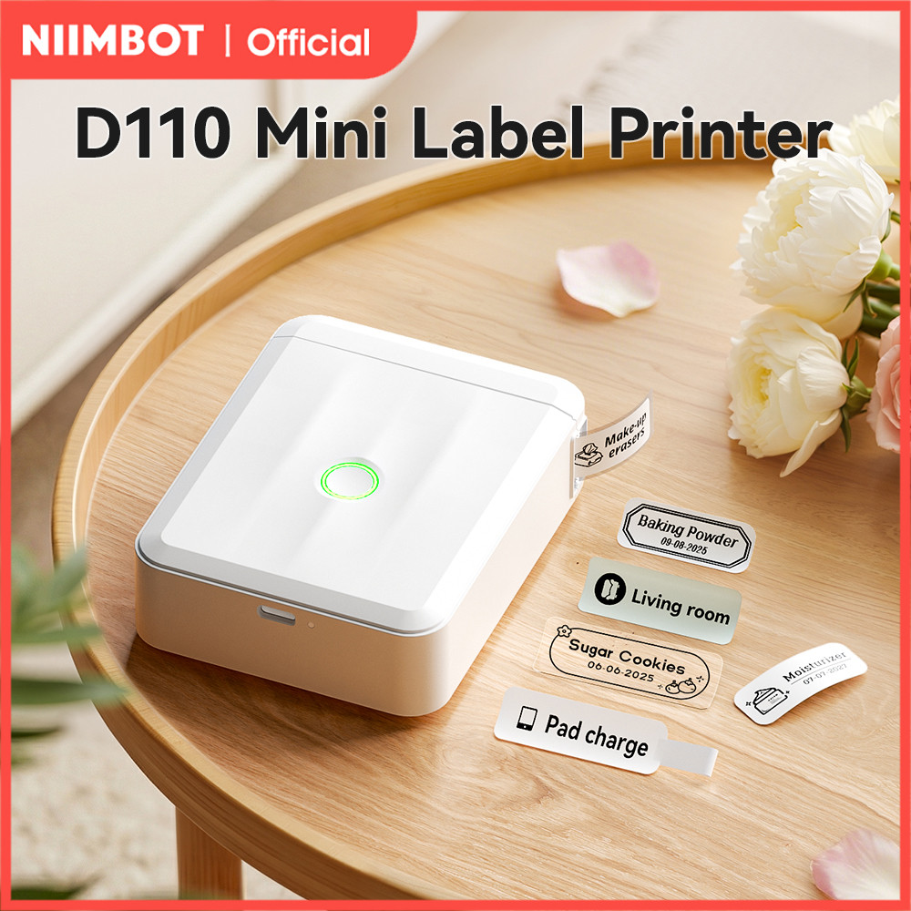 NIIMBOT D110 Upgraded Version Thermal Label Printer Mini Portable Smart Label Maker With Tape for