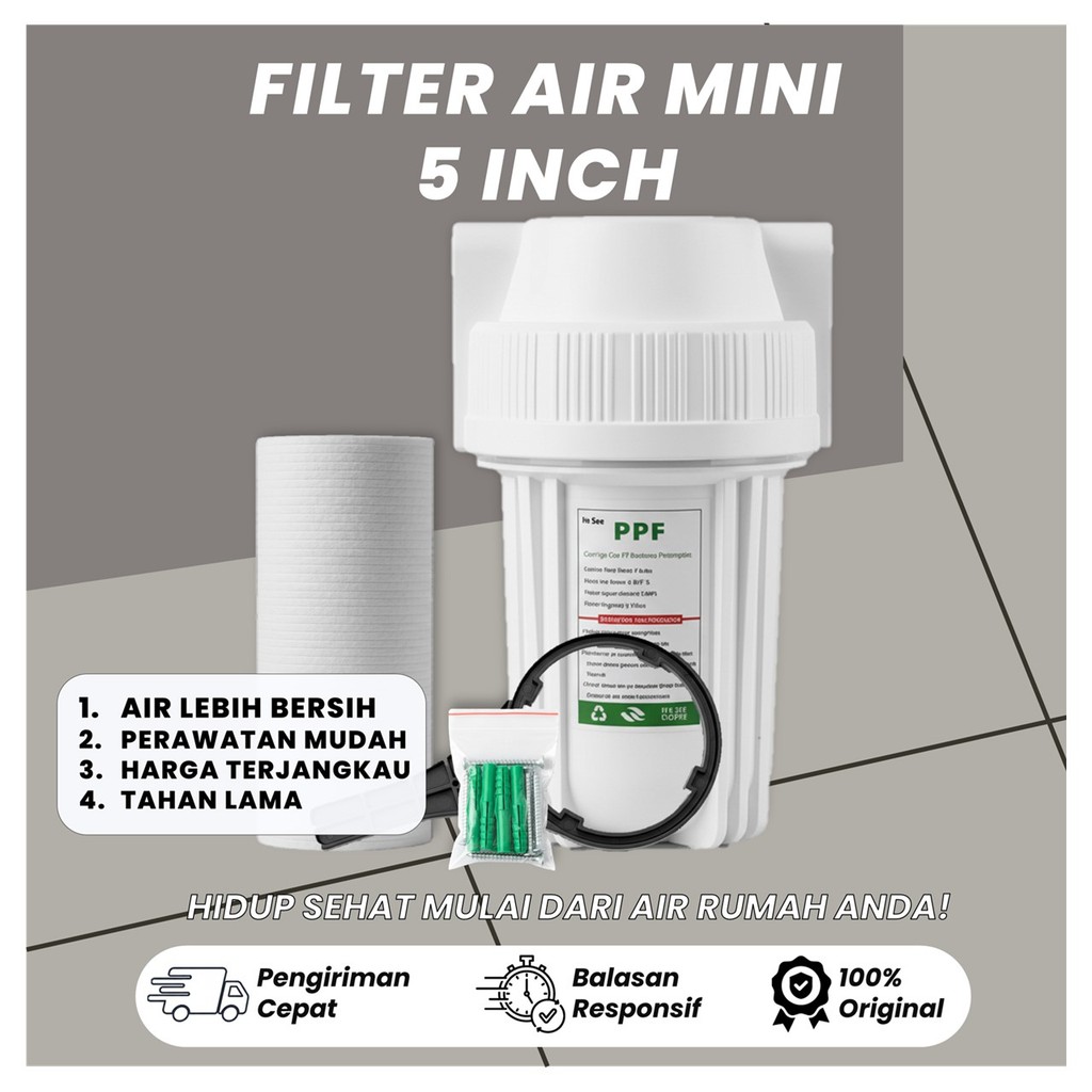Housing Filter Air 5 Inch Clear & Putih