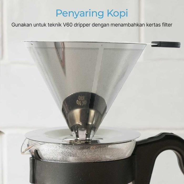One Two Cups Filter Penyaring Kopi Double Layer Cone Coffee Filter