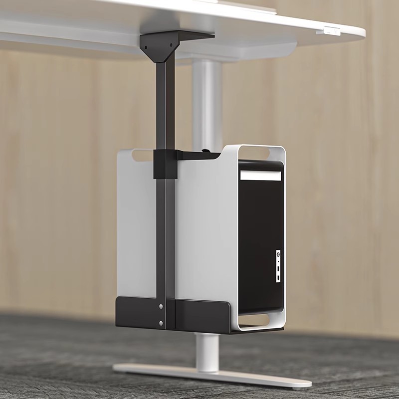 PC Case Holder Under Desk Wall Side CPU Stand Adjustable Computer Mainframe Hanger Host Box Stand