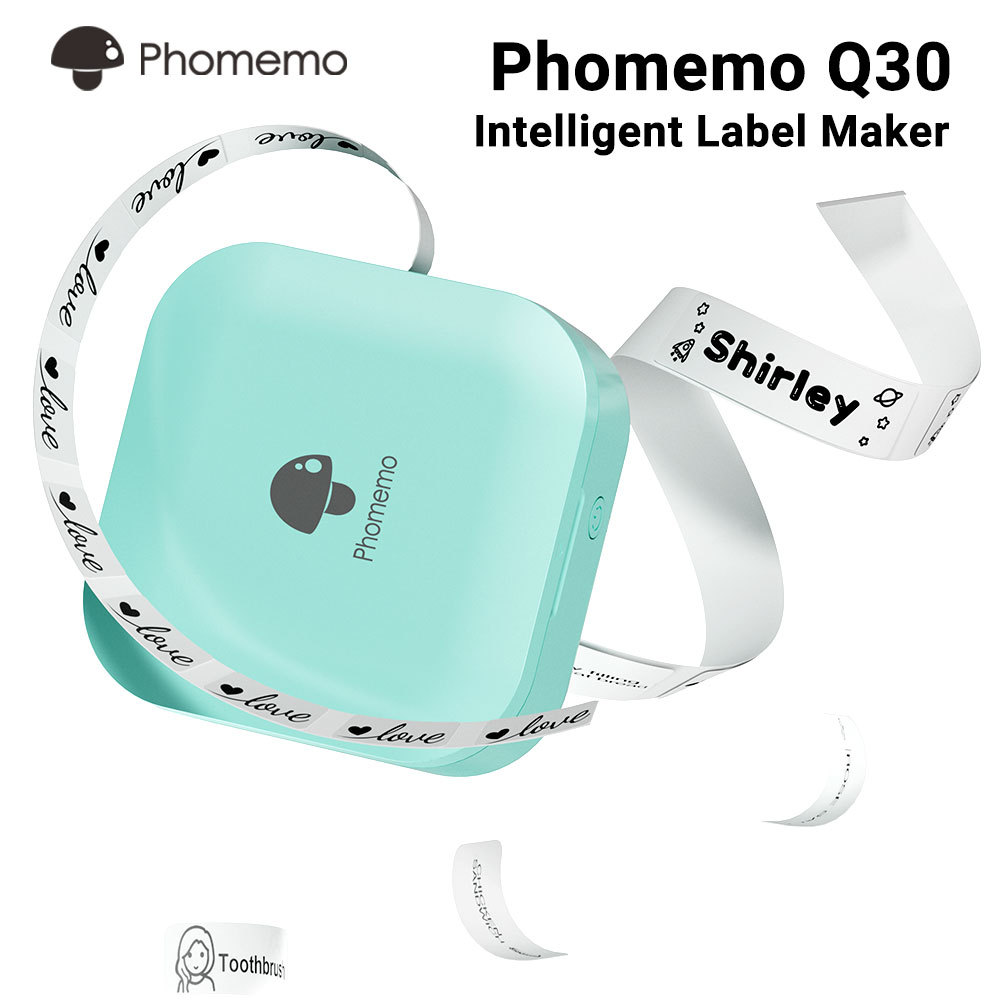 Phomemo Q30 Sticker Label Printer Wireless Pocket Handheld Printer Thermal Label Sticker Study