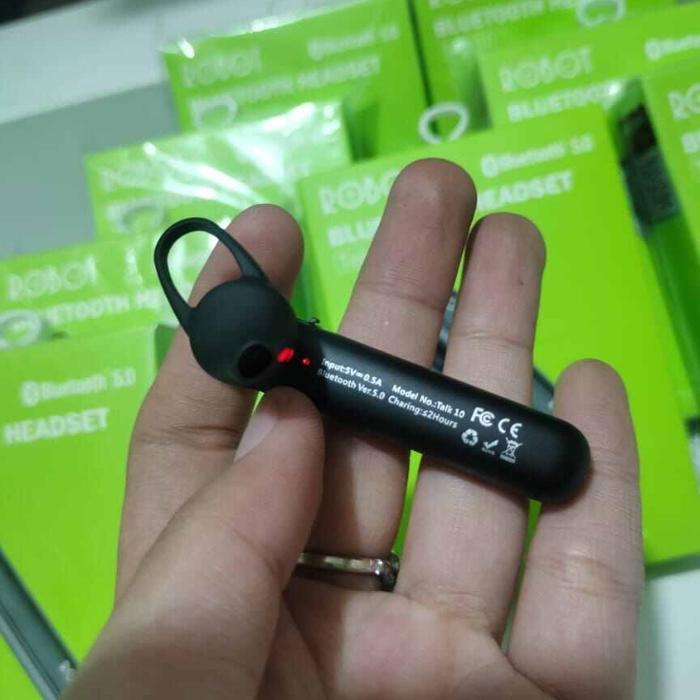 Robot Bluetooth Headset / Handset Talk10 Black Terpercaya