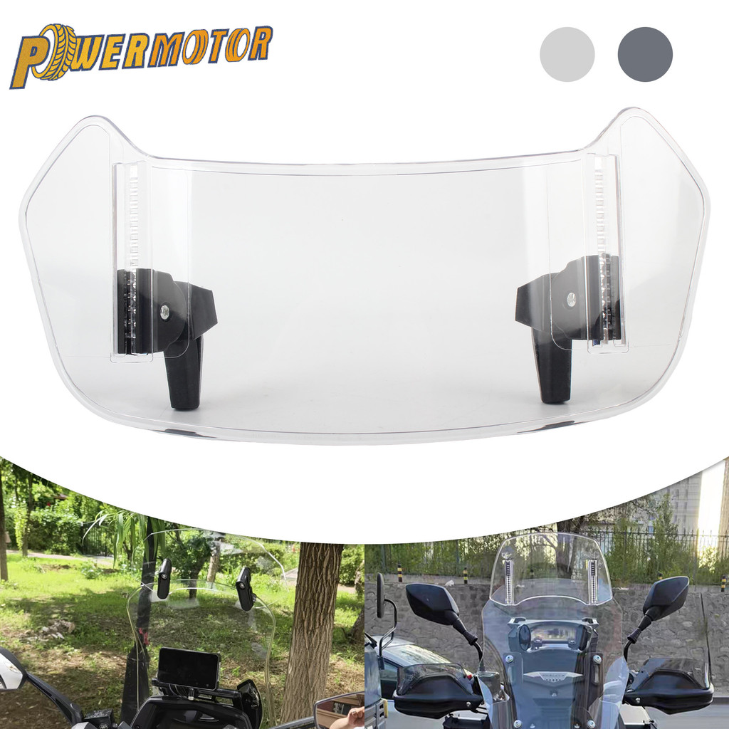 Motorcycle Universal Adjustable Folding Lifting Windscreen Wind Deflector Windshield For Yamaha