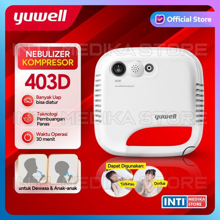 YUWELL - Alat Obat Nebulizer Compressor Portable FlowAdjustable 403D
