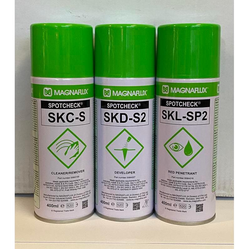 Magnaflux spotcheck cleaner developer red penetrant 400ML