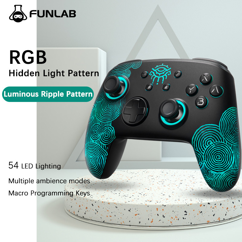 FUNLAB Pro controller For Nintendo switch 2/1 With luminous pattern Bluetooth Game controller