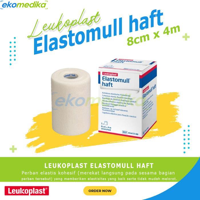 Ready Elastomull Haft - Perban Elastis Kohesif (1 roll/box) - 8cm x 4m BSN