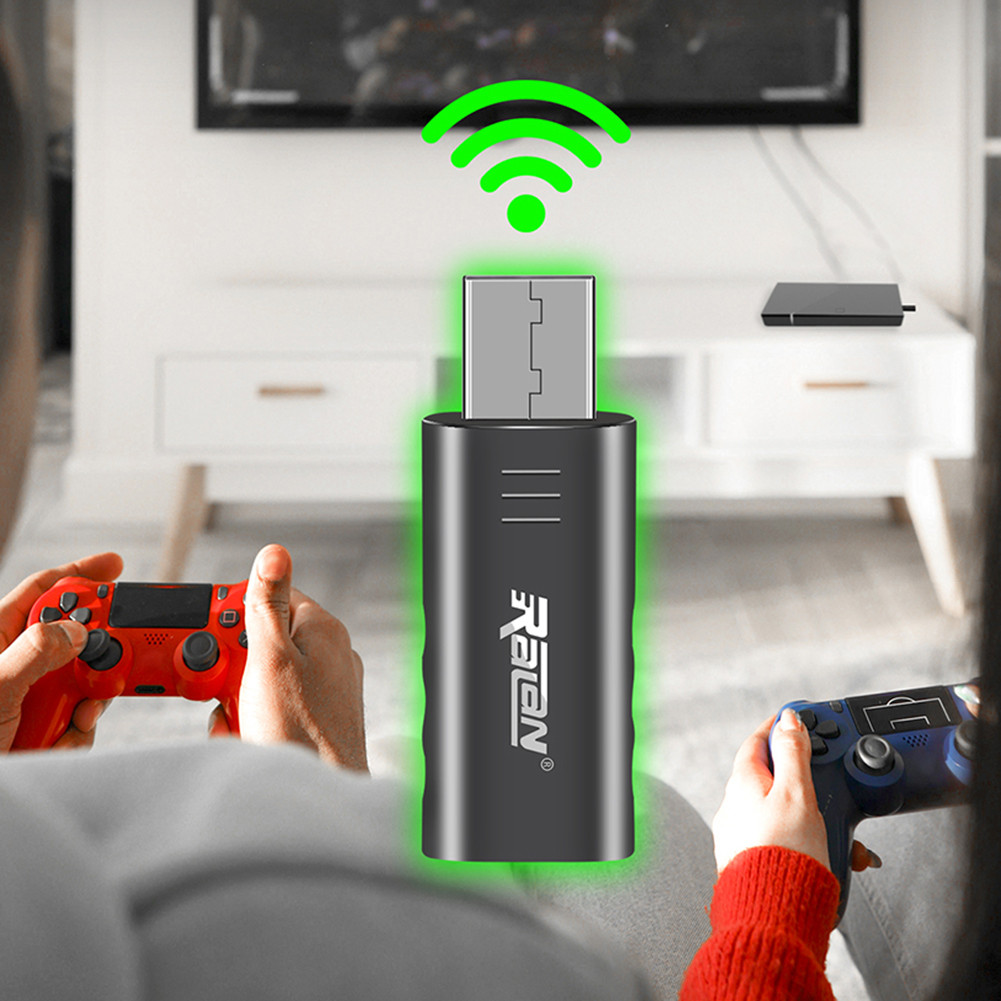 Controller PC Wireless Adapter USB Receiver Bluetooth-Compatible 5.3 Gamepad Converter Controller