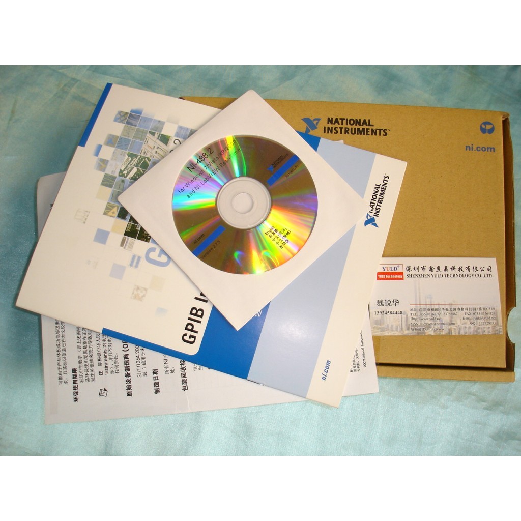 NI PCI-GPIB 2007 version small card, with Box, CD, Manual