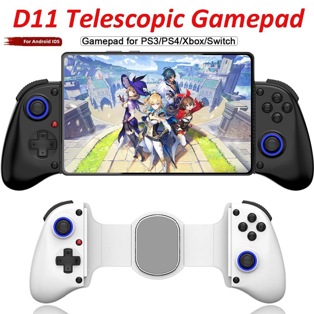 Bluetooth Mobile Game Controller for Switch/iOS/Android/Tablets Wireless Gamepad- Hall Effect D11