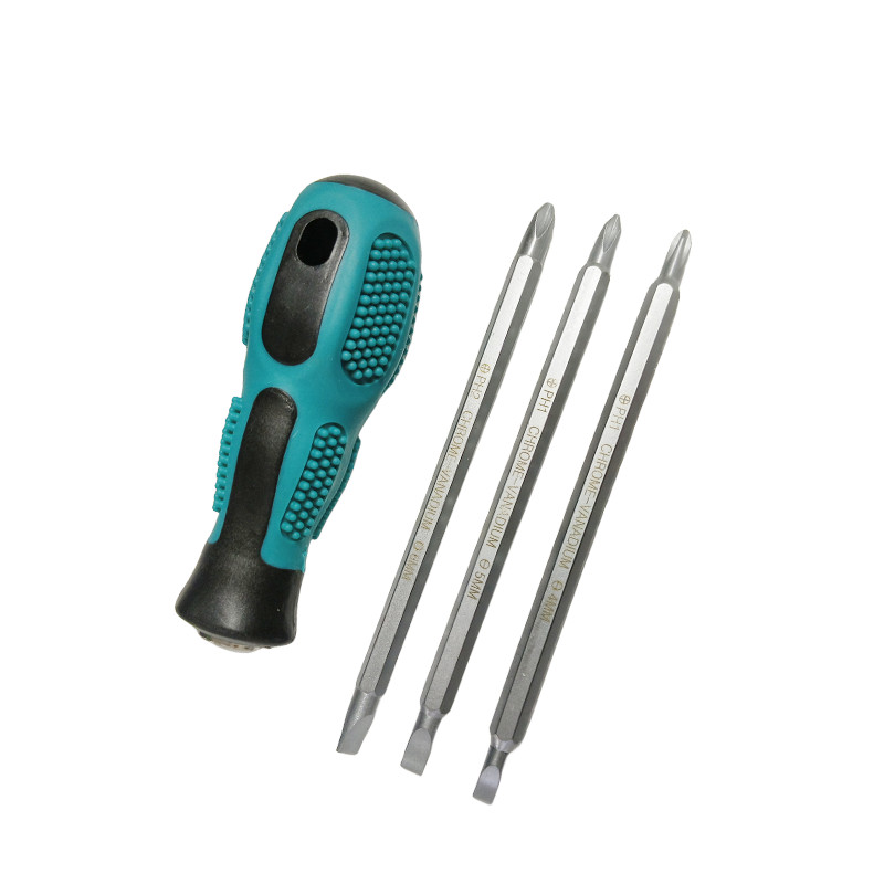 3 In 1 Multi-Function Adjustable Screwdriver Set Two-Way Screw Driver with 3pcs Slotted Phillips Screwdriver Bits Repair Tool