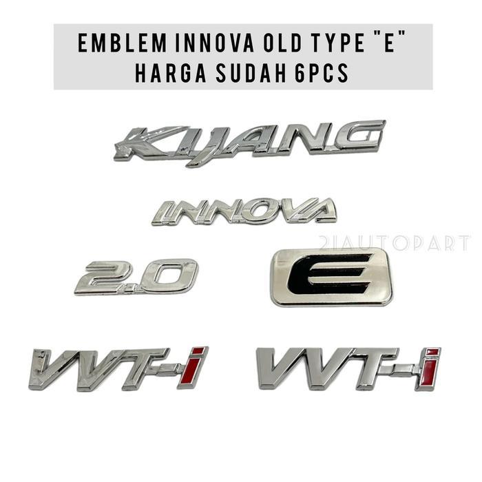 Emblem Innova Old Type "E" Harga Sudah 6Pcs