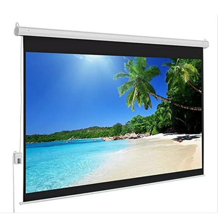 Layar Projector Brite Motorized 144" MR366366 - Screen Projector