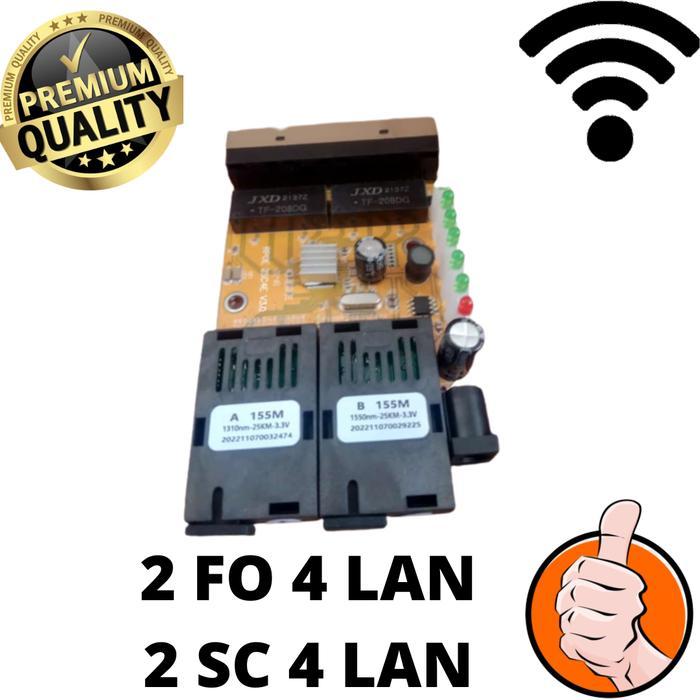 Diskon Konverter 2 Fo 4 Lan Pcb Kuning