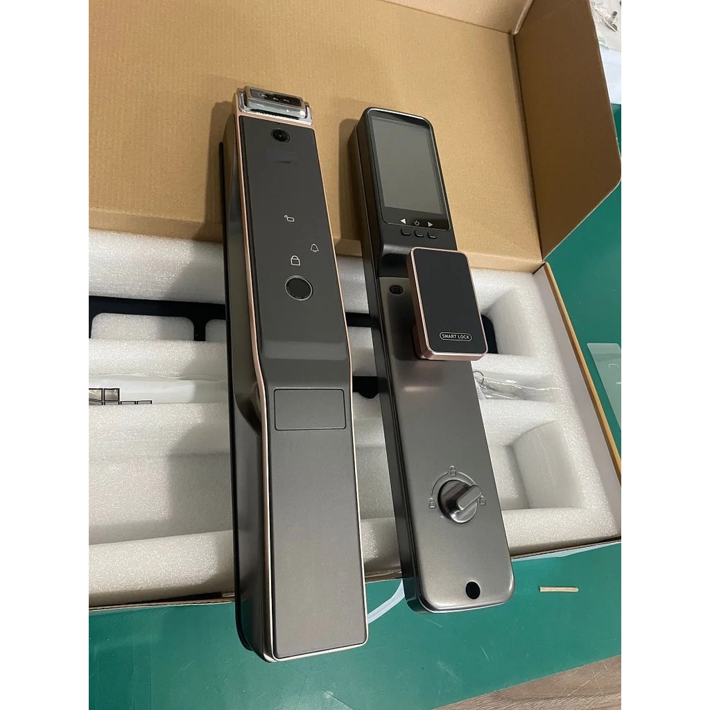 Visual Intercom Samrt Door Lock Palm Vein Fingerprint Code Unlock Tuya Wifi Digital Electronic Lock