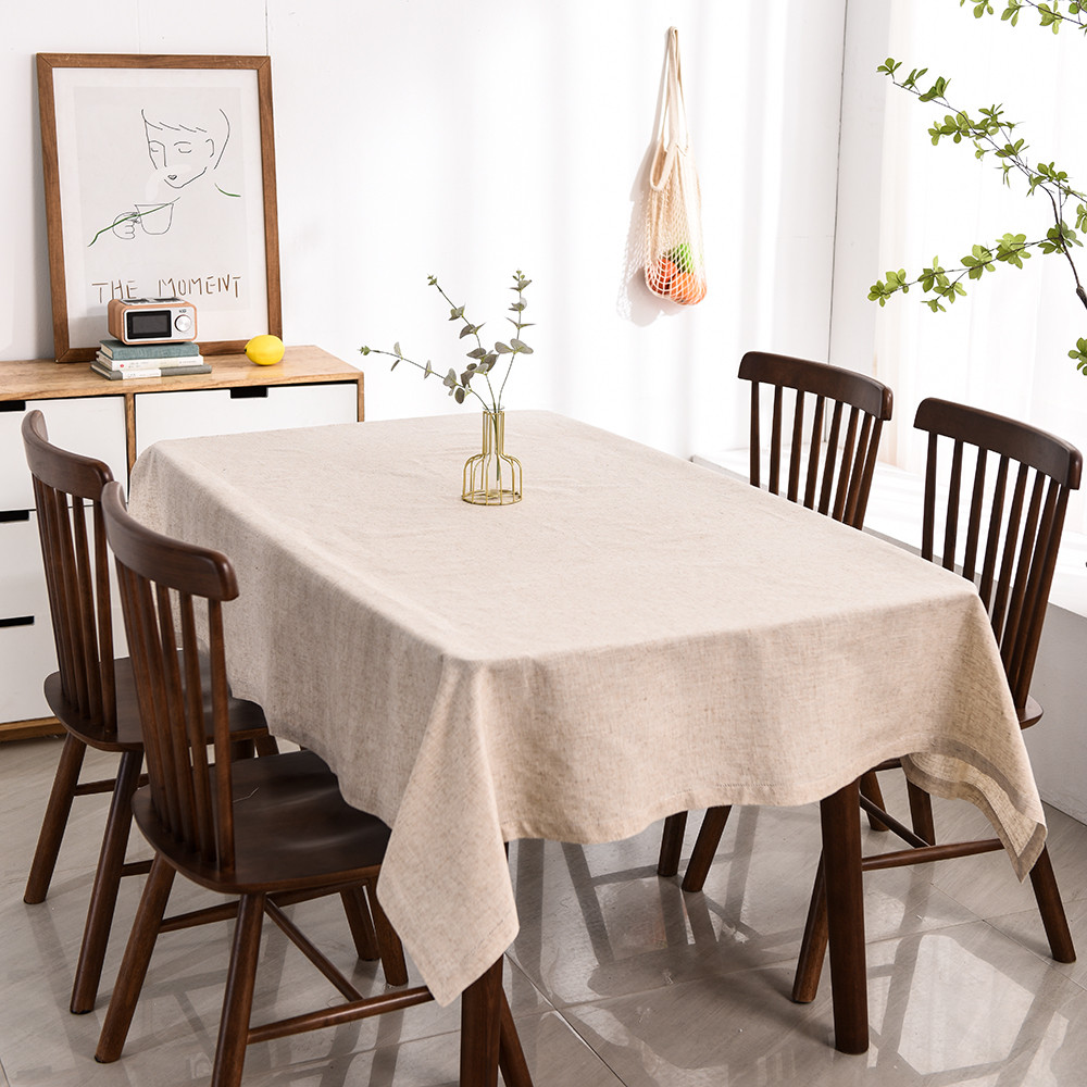 Linen CottonTablecloth With Waterproof Thicken Rectangular Wedding Home Dining Kitchen Creative