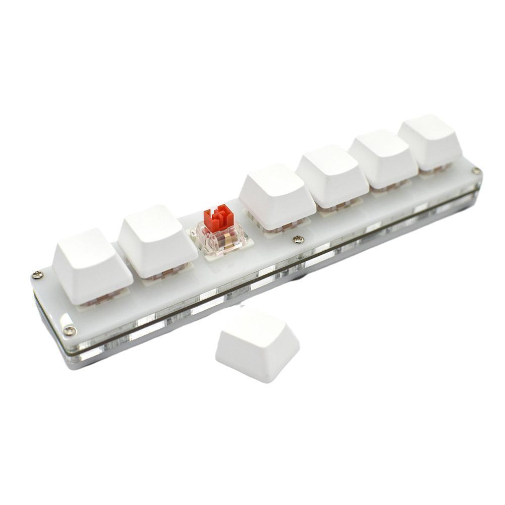 Mini 7 Key Custom Keypad USB Wired White Programmable Macro Mechanical Keyboard For Gaming Working