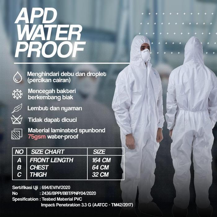 "New" apd waterproof / baju hasmat