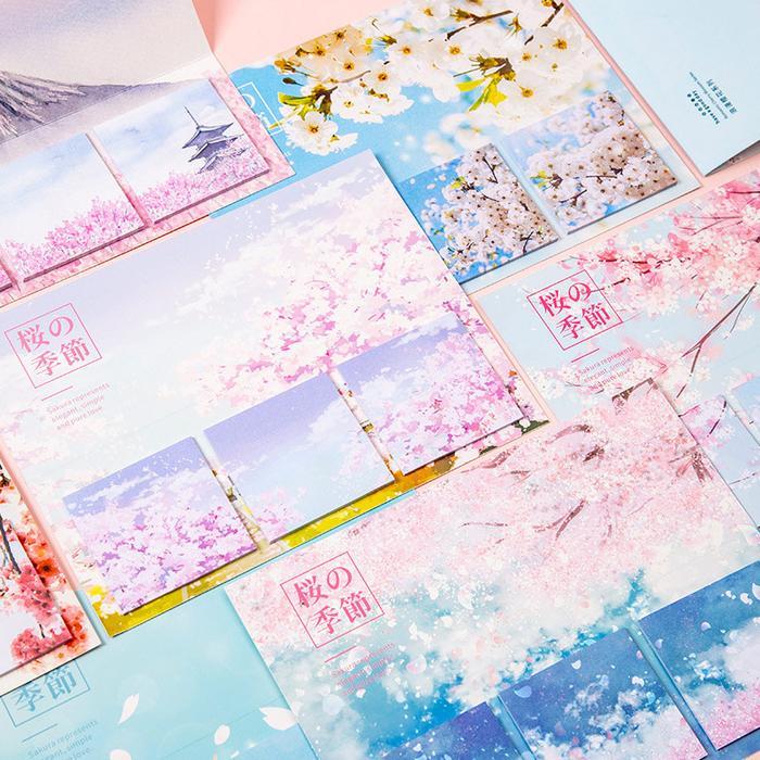 Sakura Flower Series Sticky Notes Set - Catatan Tempel - Notes