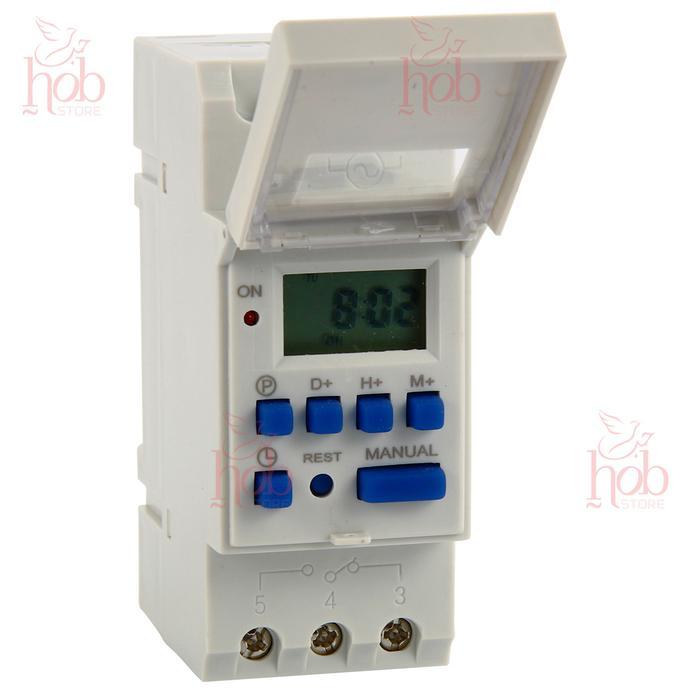 TAFFWARE DIGITAL TIMER AC 220V LCD POWER PROGRAMMABLE SWITCH RELAY 16A MURAH!