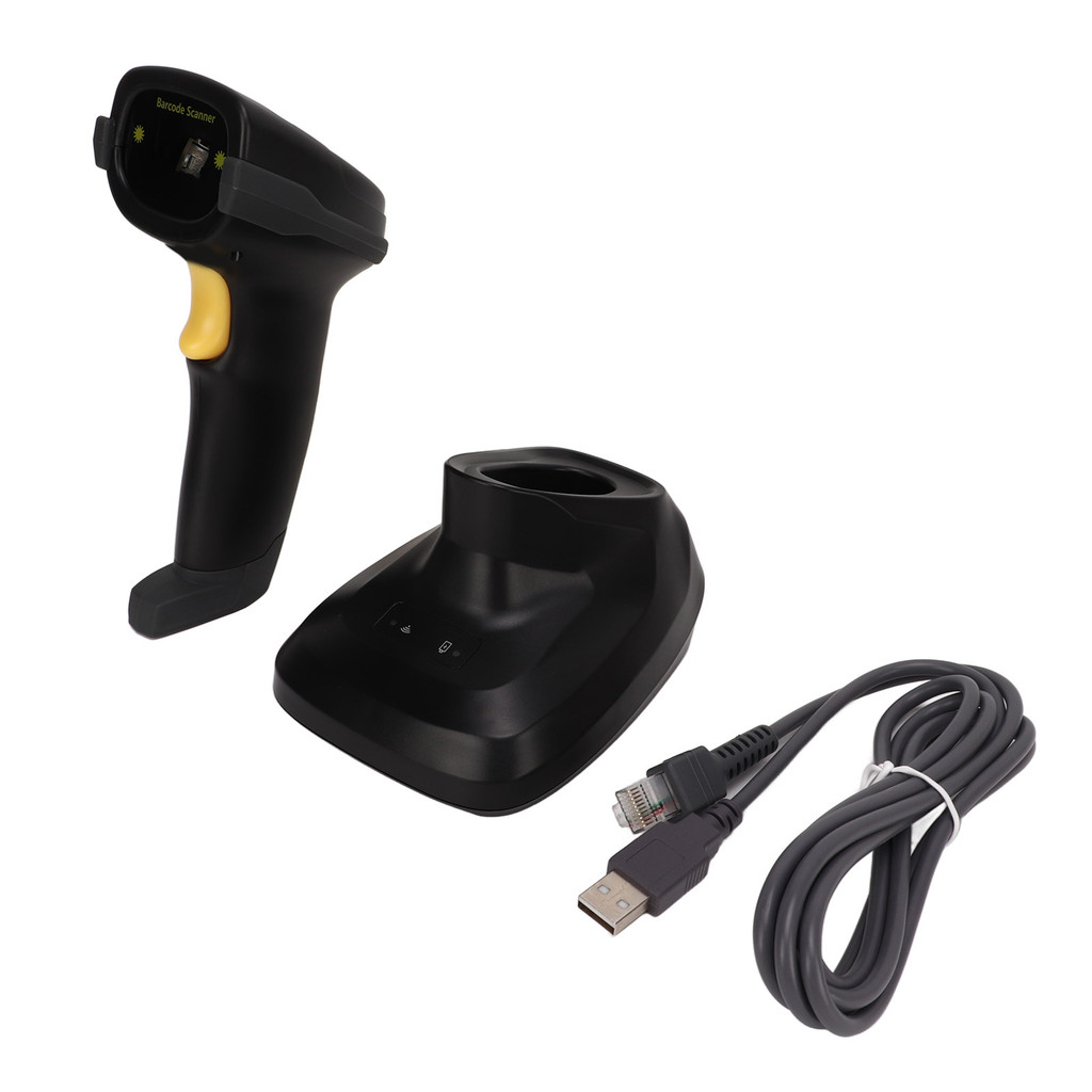 Utopiaaa Barcode Scanner 2.4G Wireless 1D Bar  Reader Tool with Charging Base for Store Handheld Barcode Scanner