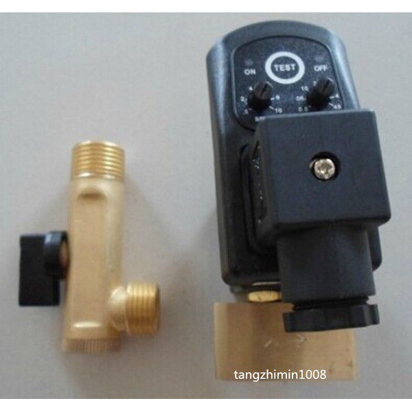 NEW 220V 1/2" Automatic timed Compressor Condensate Drain Timer Solenoid Valve