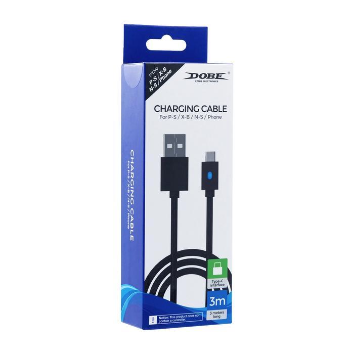 DOBE 3M TYPE-C USB BRAIDED CHARGING CABLE PS5 / XBOX SERIES X / SWITCH