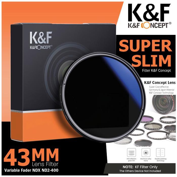 PROMO! KNF Concept 43mm Lens Filter Variable ND2-400 Multi Coating Filter K&F Concept