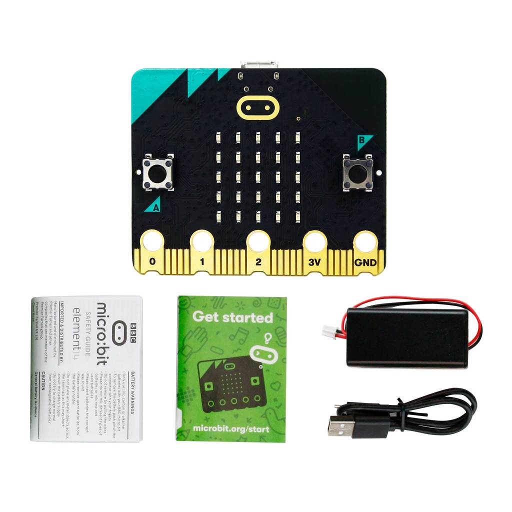 Official BBC Micro:bit Electronic Kit+USB Cable+Battery Holder For BBC Microbit V2 Kit DIY STEM