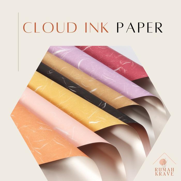 Cloud Ink Marble Cellophane Wrapping Paper Kertas Bunga Buket