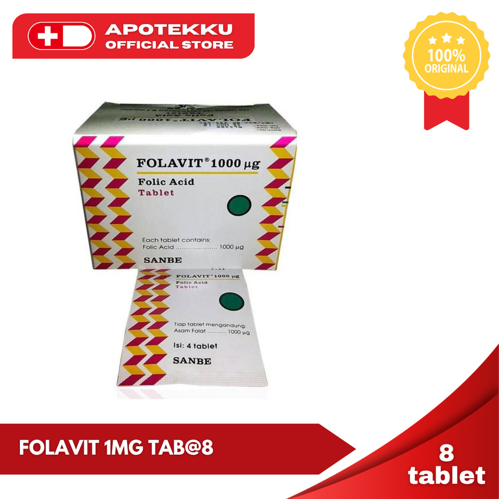 Folavit 1 mg (isi 8 Tablet)