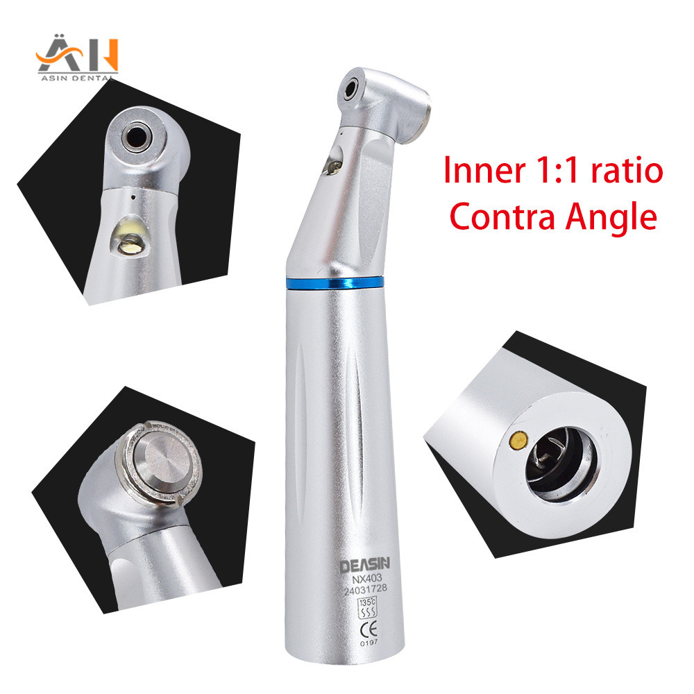 Dental LED Light inner 1:1 Ratio Contra Angle E-generatorLow Speed