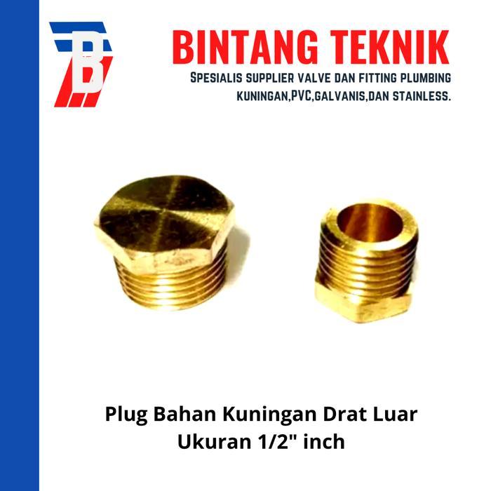 mnjv- Plug Kuningan 1/2" Inch